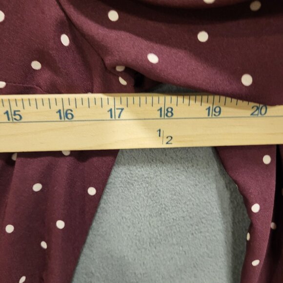 Loft Midi Wrap Dress Women's Size 4P Polka Dot Office Career Party Flowy Classic - Picture 5 of 6